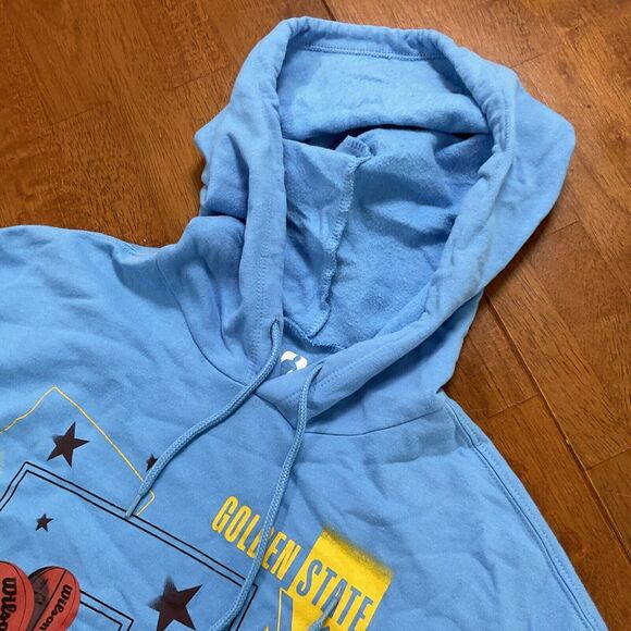 Golden State Warriors NBA Unisex Blue Ombre Hooded Sweatshirt Size Small S - Picture 3 of 10